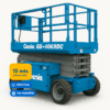 Elevador tijera eléctrico Genie GS-4069 de 14 metros con ruedas anchas para terrenos irregulares