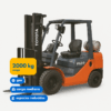 Grúa horquilla Toyota FG20 a gas GLP para faenas de carga liviana y uso industrial mixto