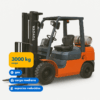 Grúa horquilla Toyota FG30 a gas GLP con capacidad de 3 toneladas para faenas exigentes
