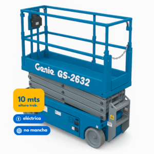 Elevador tijera eléctrico Genie GS-2632 compacto de 10 metros para interiores