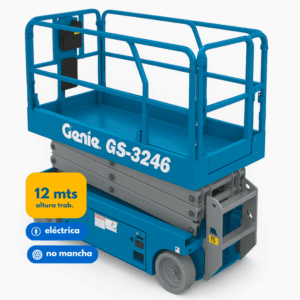 Elevador tijera eléctrico Genie GS-3246 de 12 metros para trabajo interior en altura